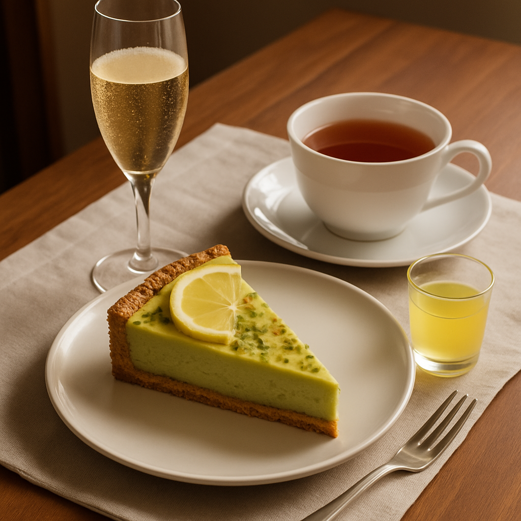 Sugestão de harmonização da torta com bebidas