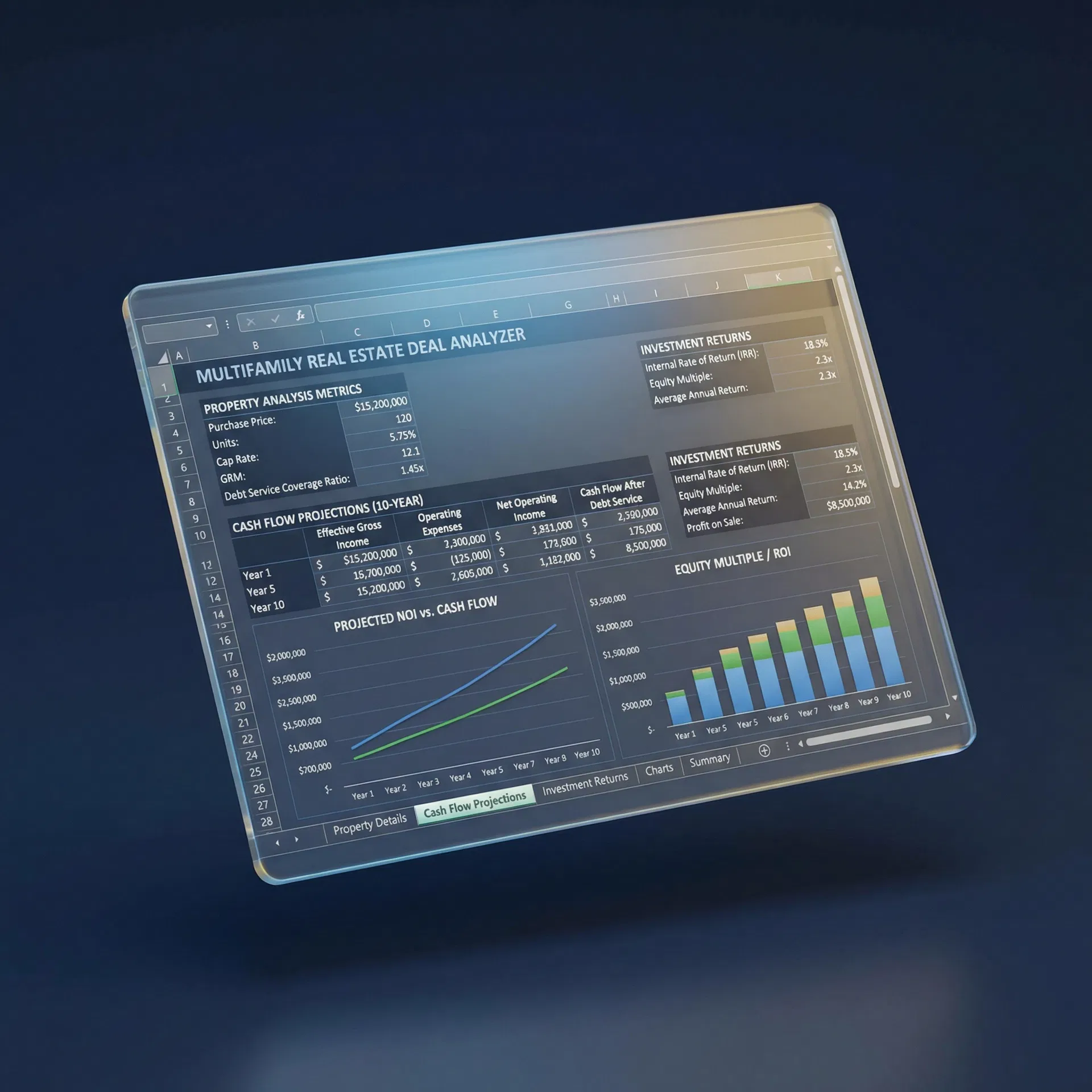 Multifamily Deal Analyzer Spreadsheet Preview