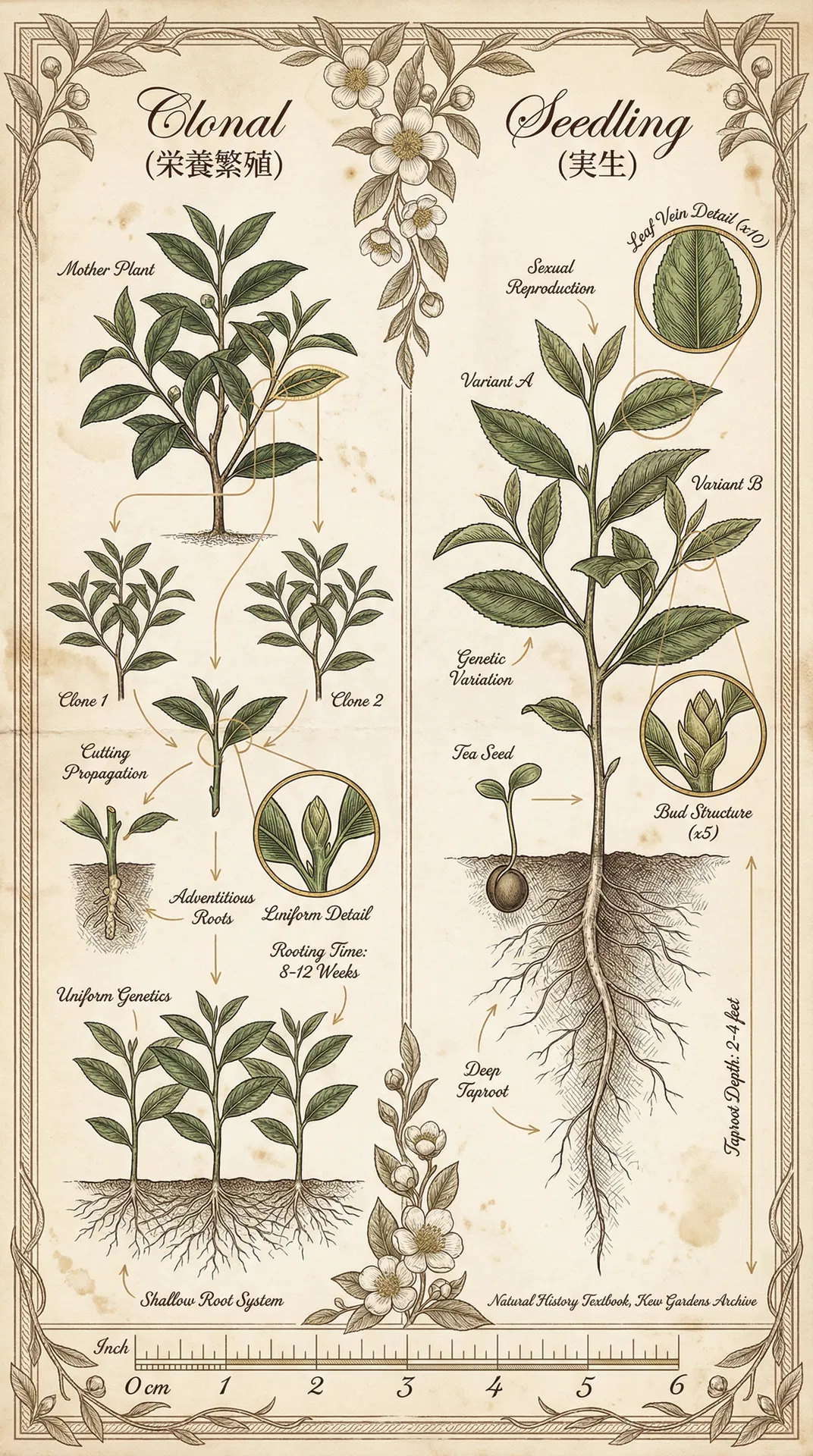 クローナルと実生の比較図