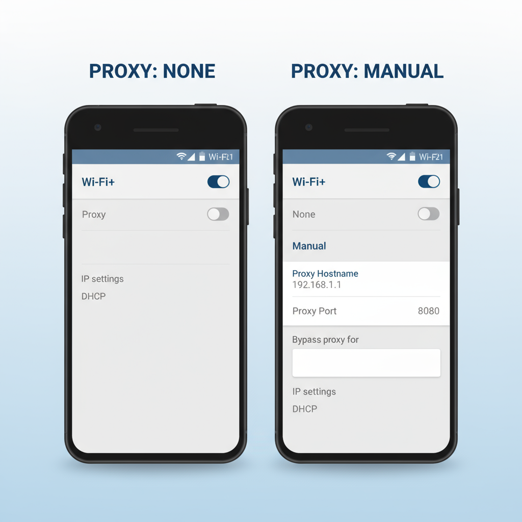 Android Proxy Settings Comparison
