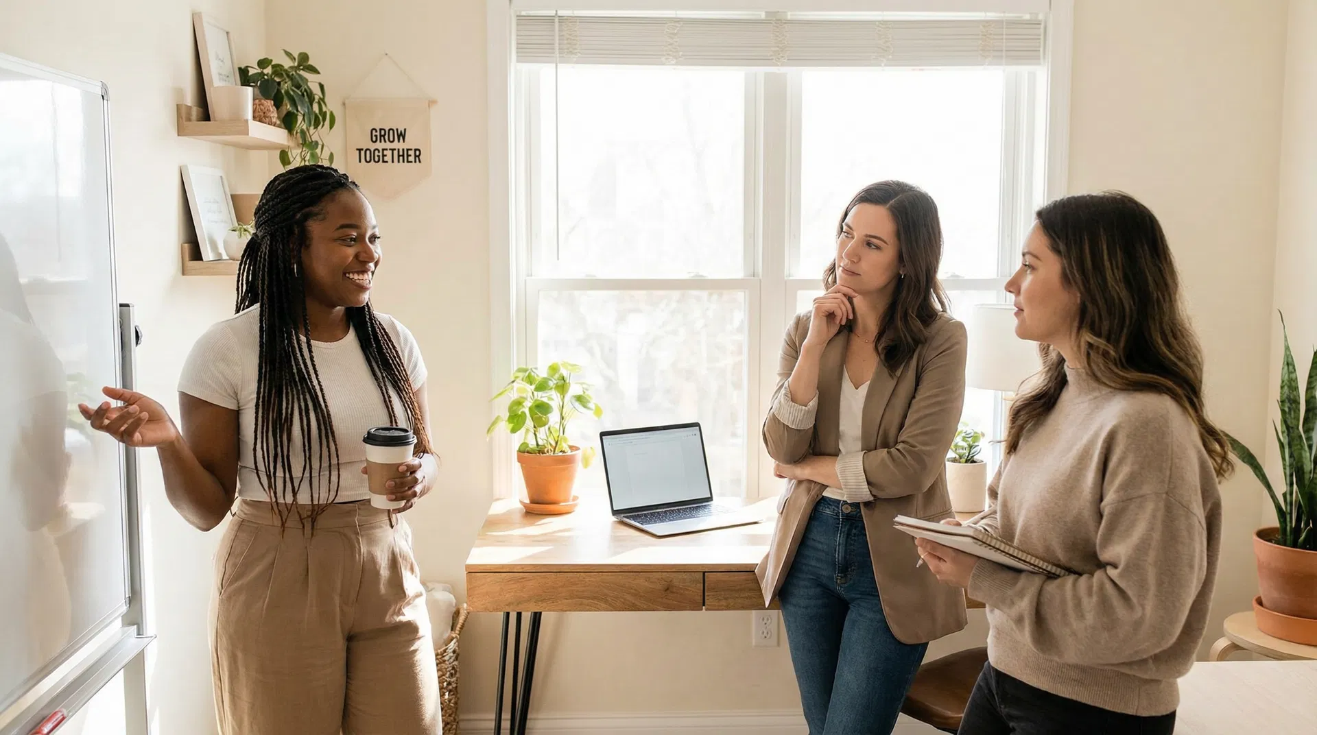 Women solopreneurs collaborating