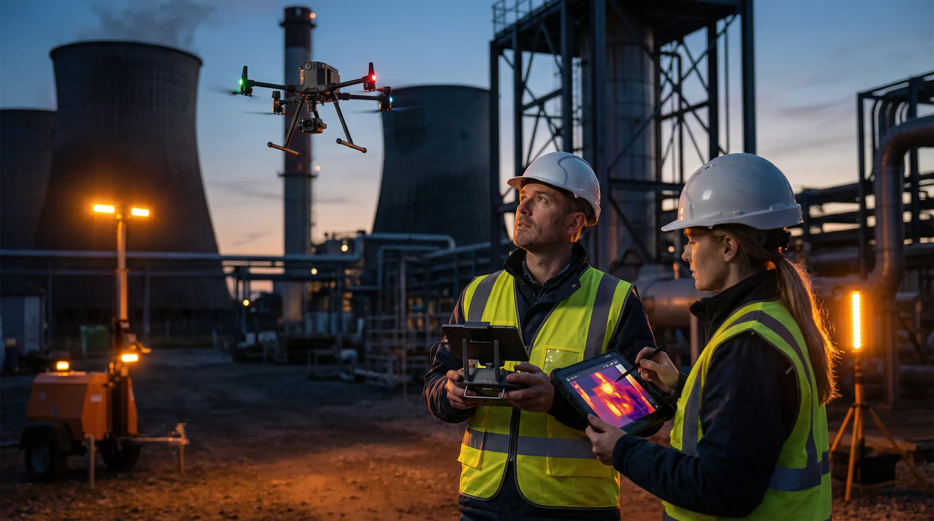 Equipo de inspección con drones