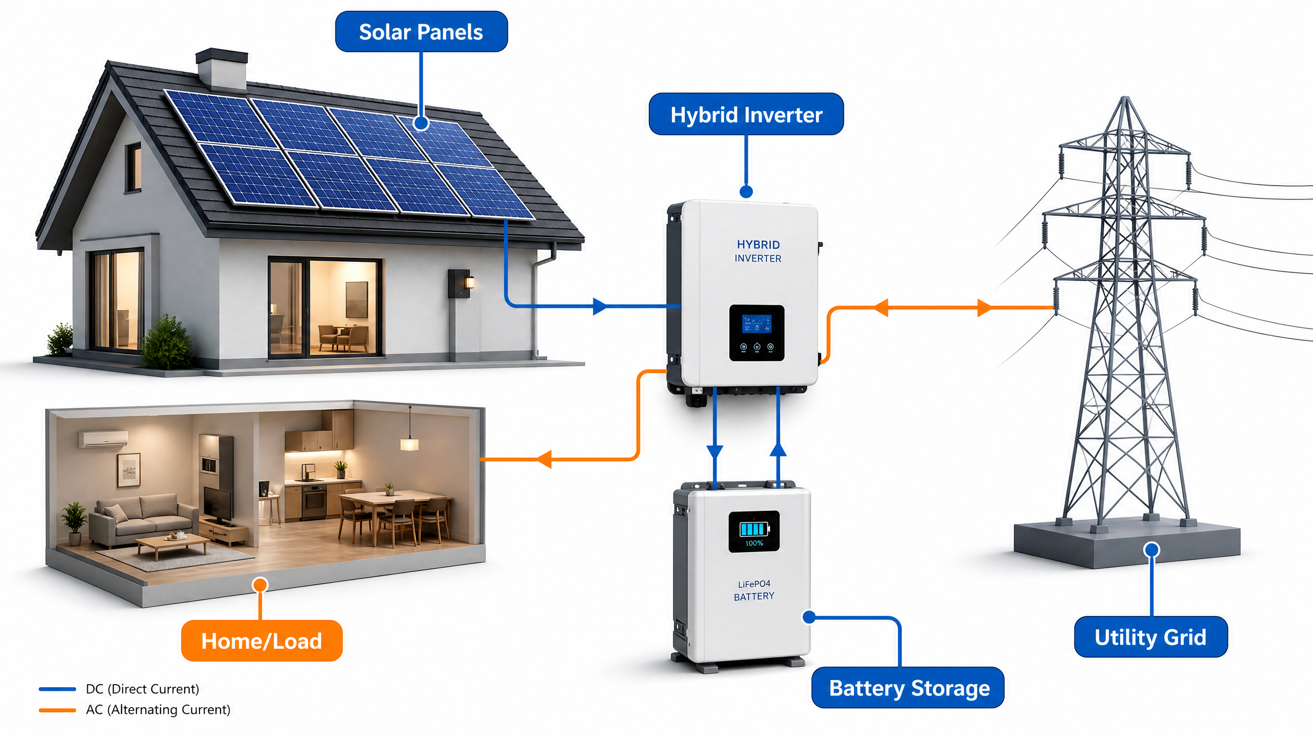Hybrid Solar System Diagram
