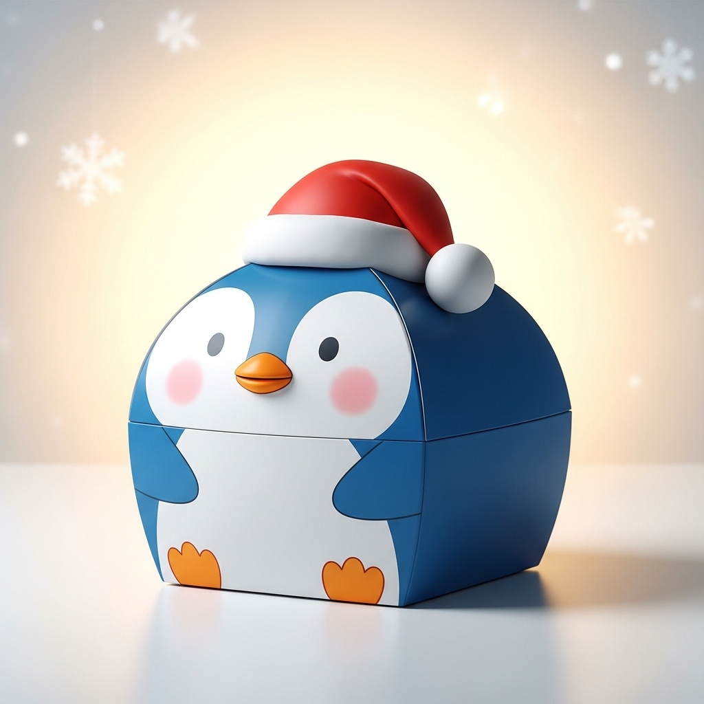 Caixinha Pinguim Natalino