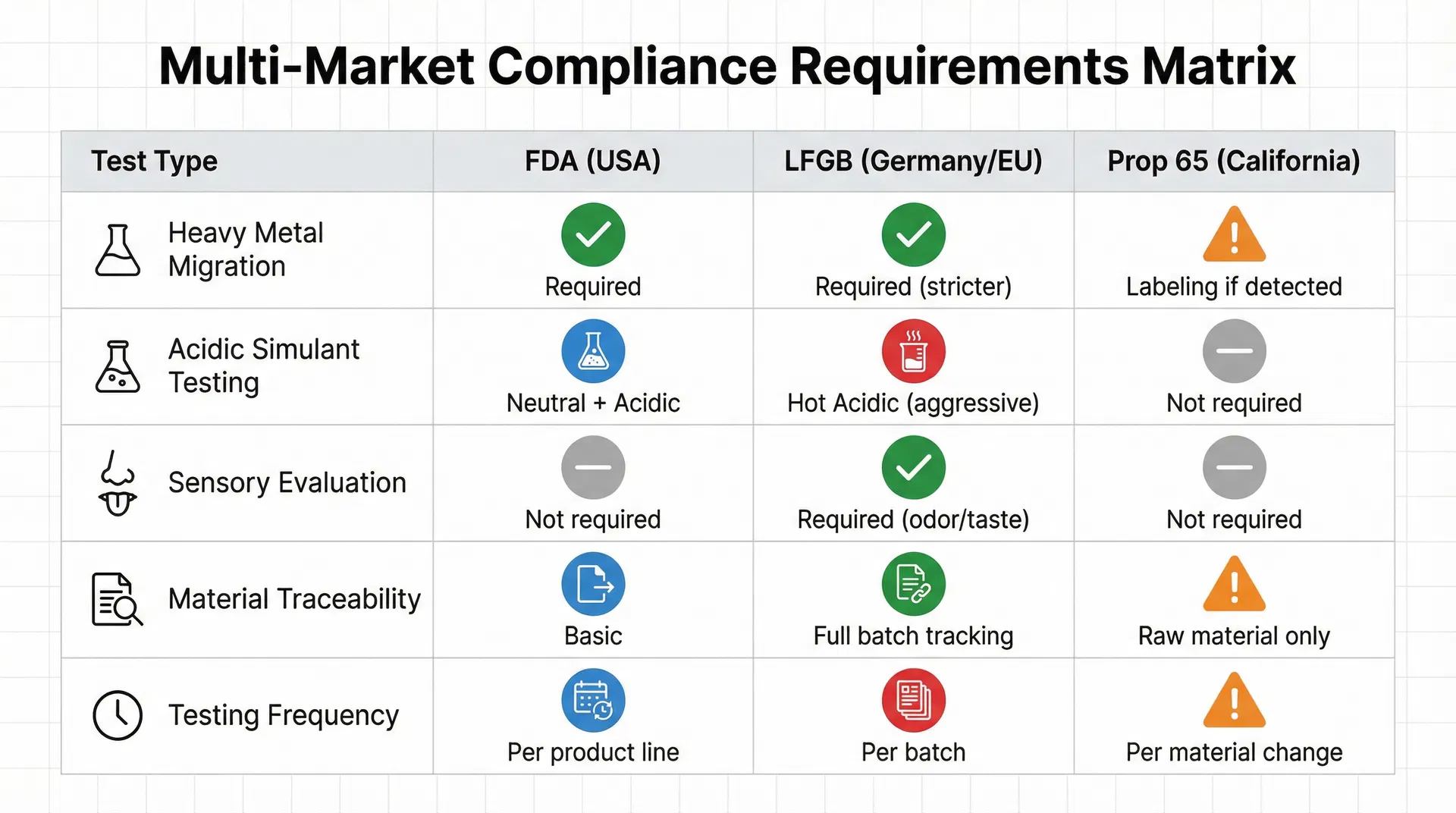 Multi-Market Compliance Requirements Matrix