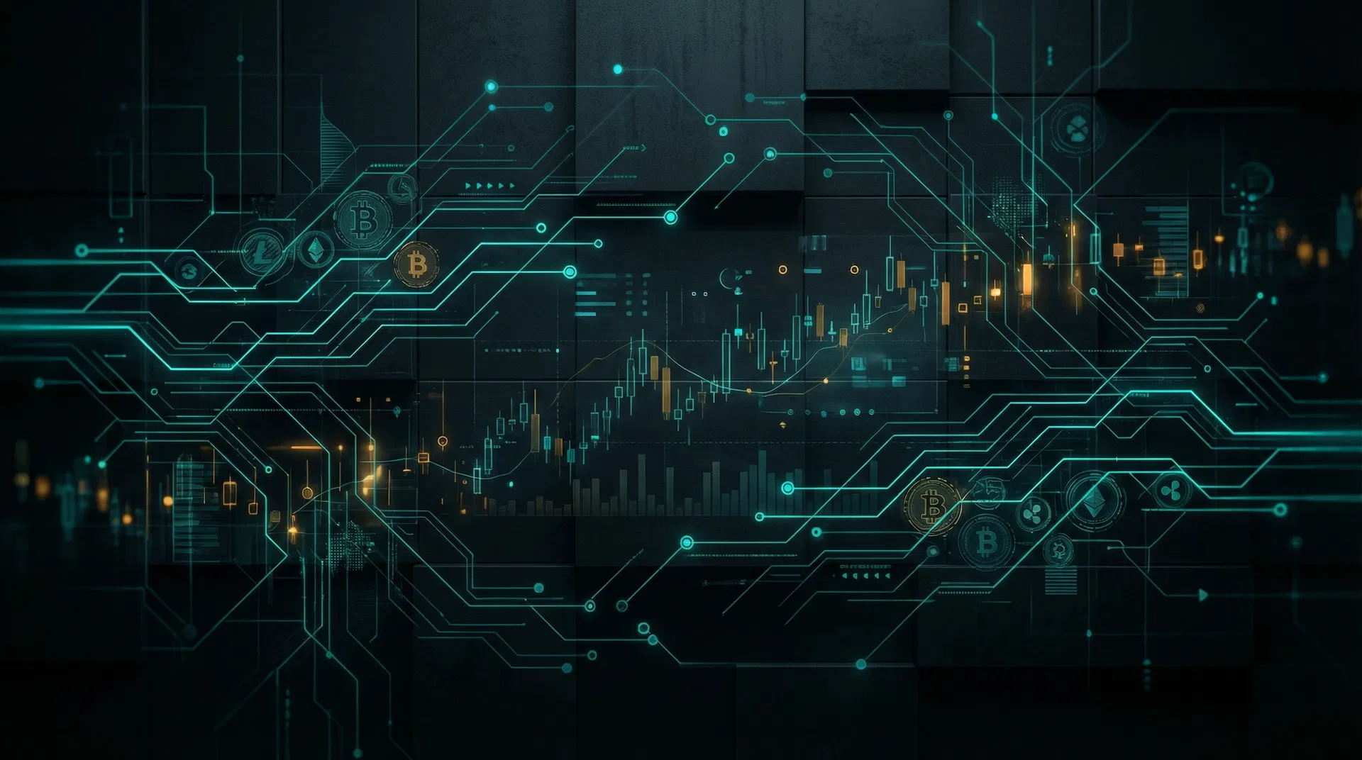 Abstract crypto finance technology background