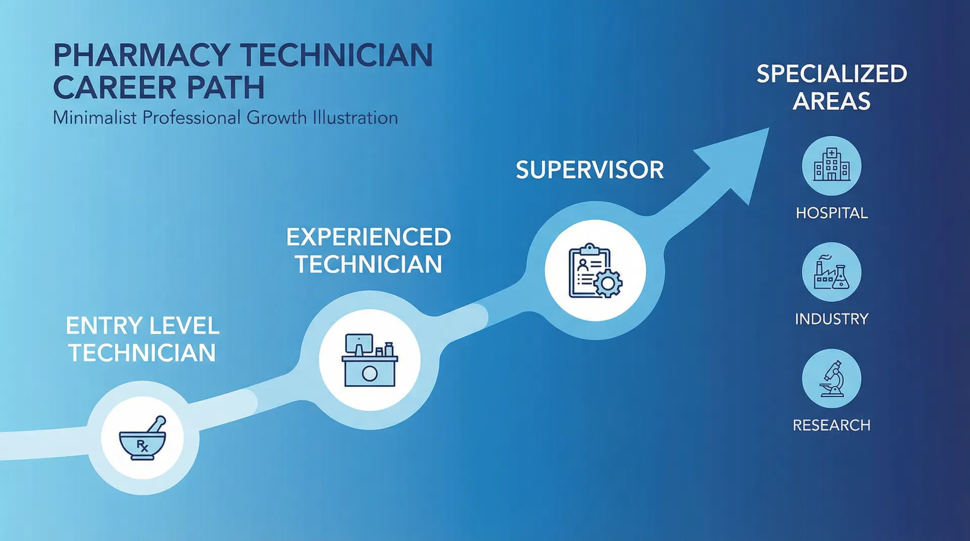 Trajetória de carreira para técnico em farmácia