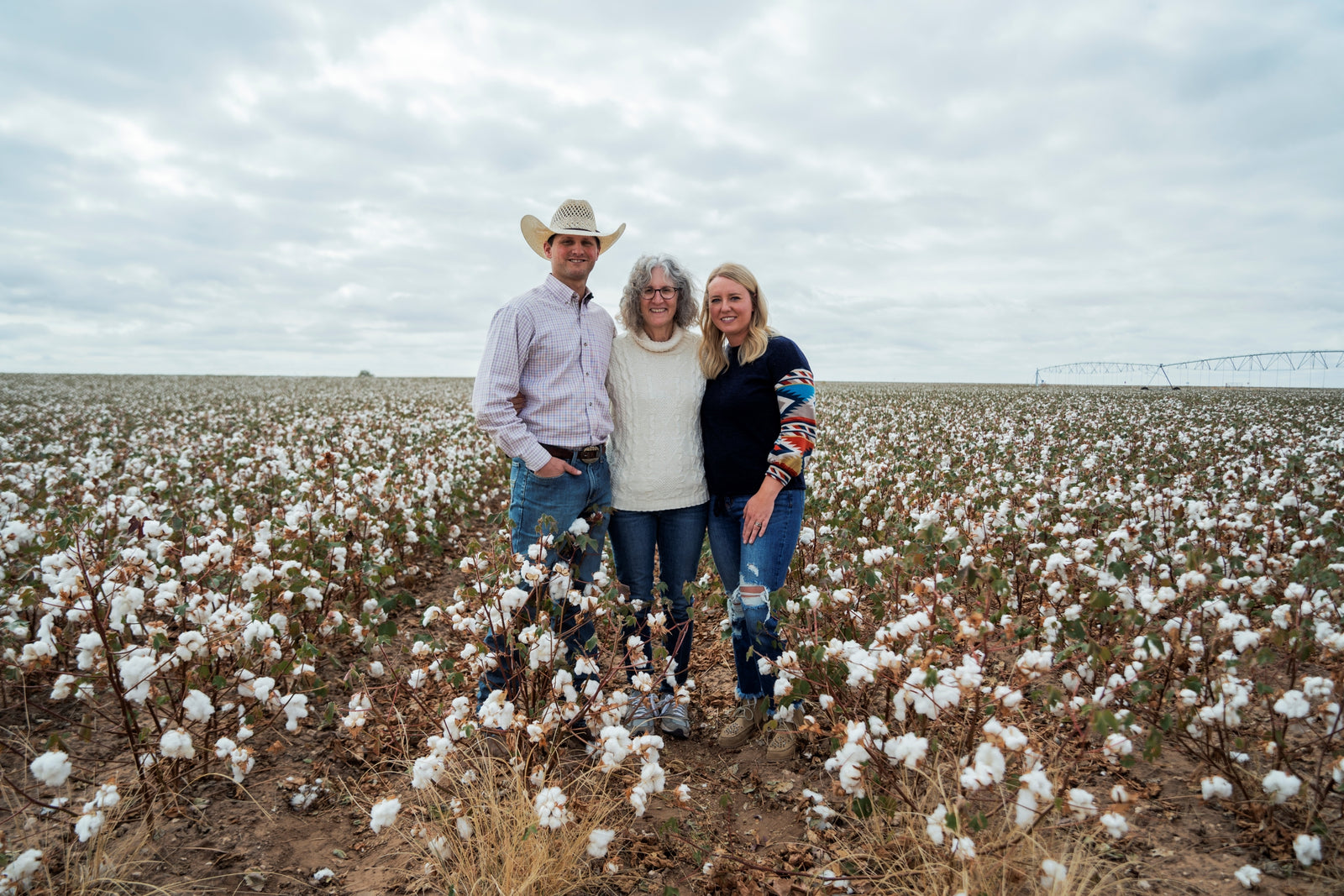 Cotton field showing premium quality cotton ready for Swabmasters integrated manufacturing