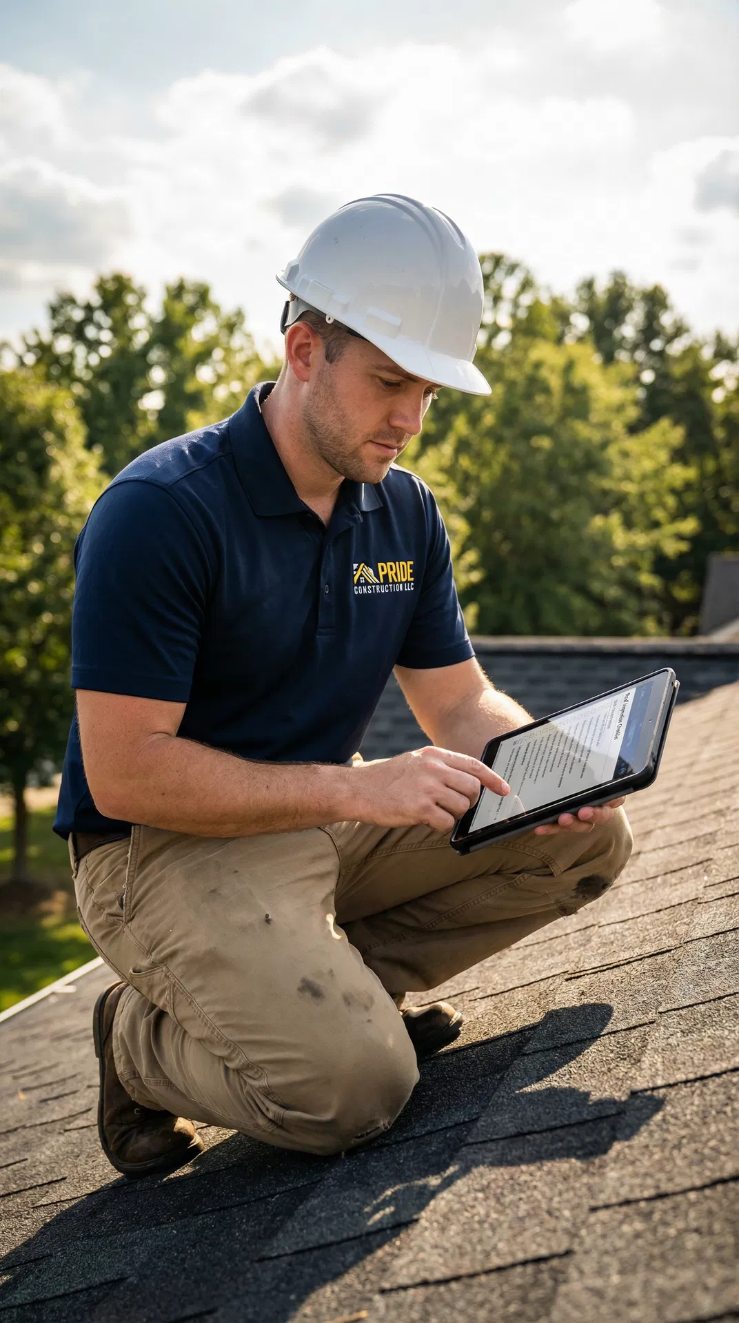 Professional roof inspection