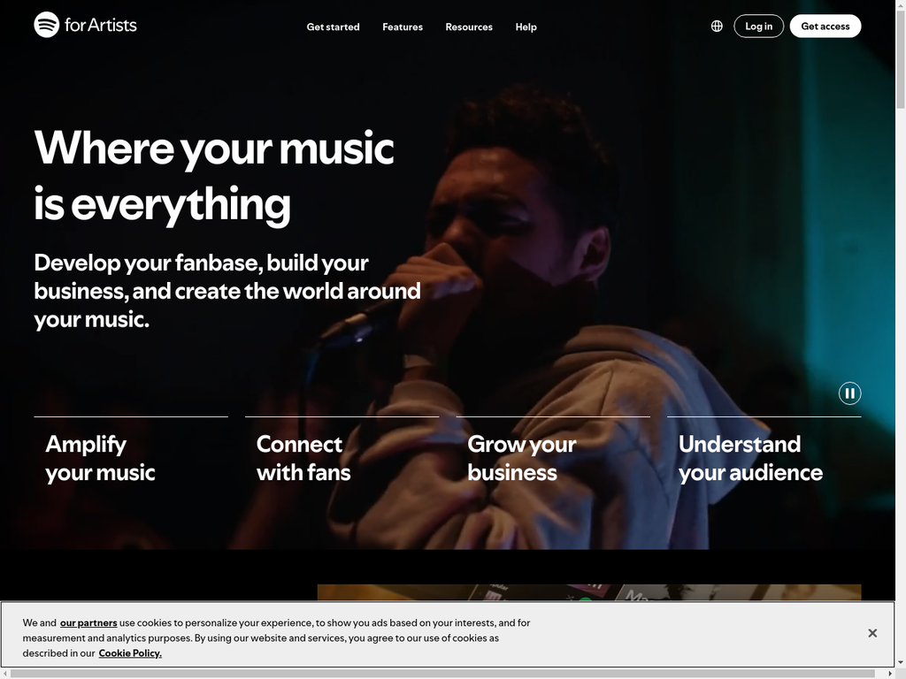 Spotify for Artists公式サイト