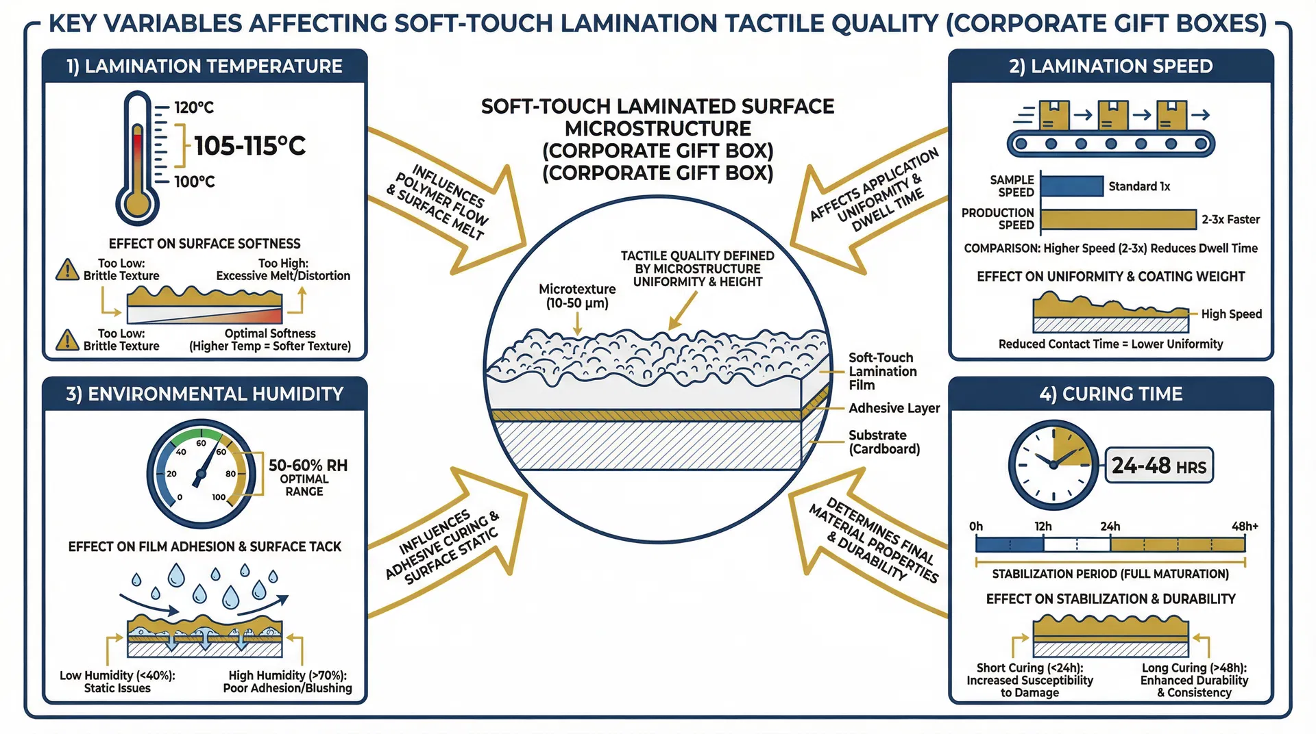 為什麼您核准的企業禮品盒軟觸感表面在量產時摸起來不一樣——即使工廠使用相同的覆膜材料