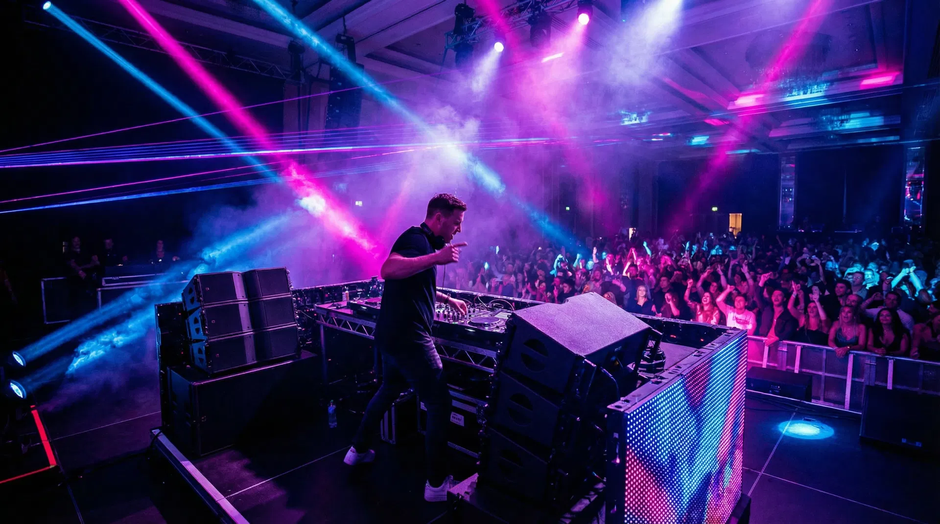 DJ performing at event