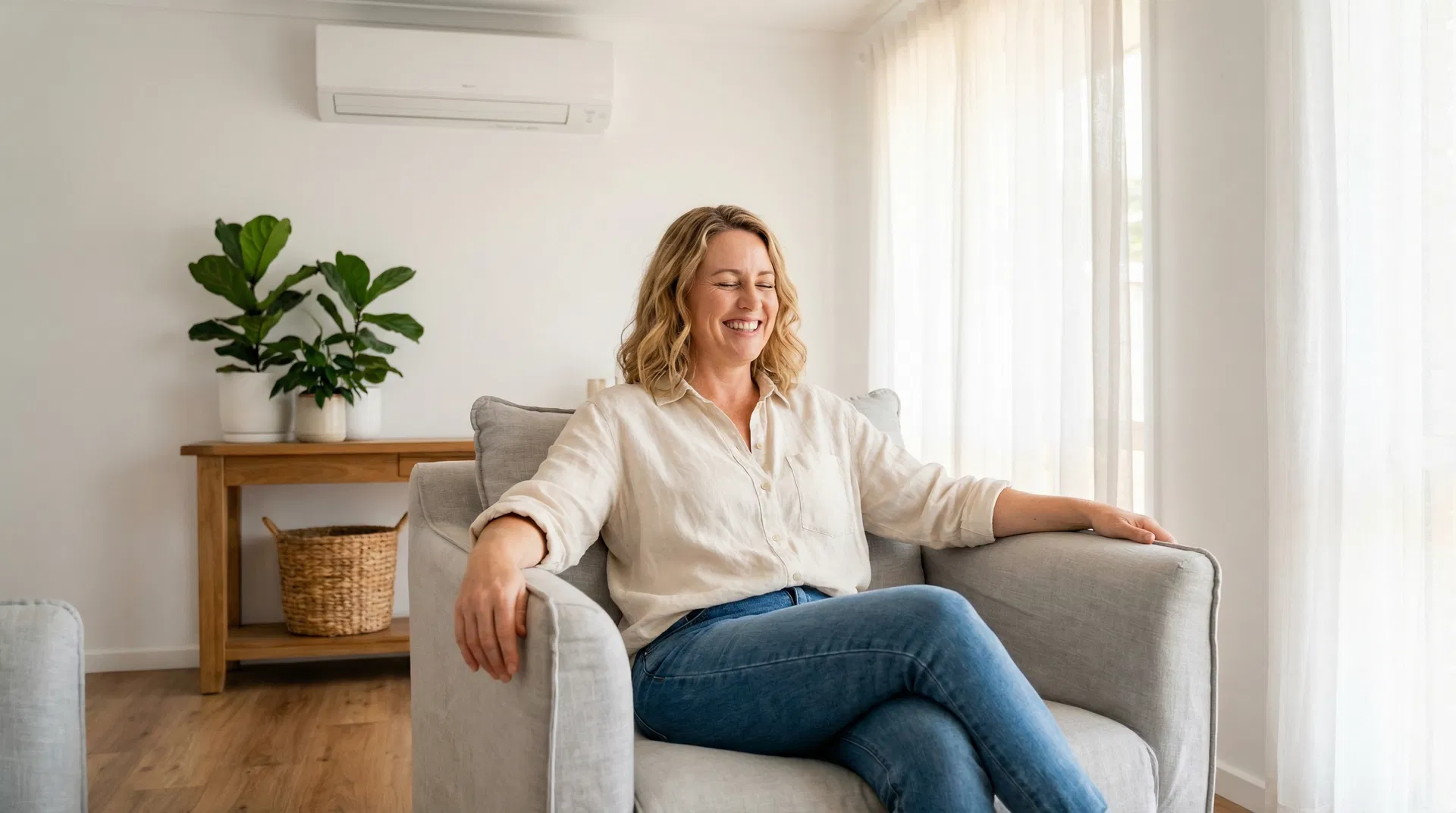 Comfortable home with air conditioning