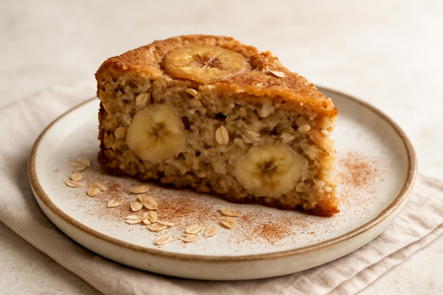 Bolo de Banana com Aveia Saudável