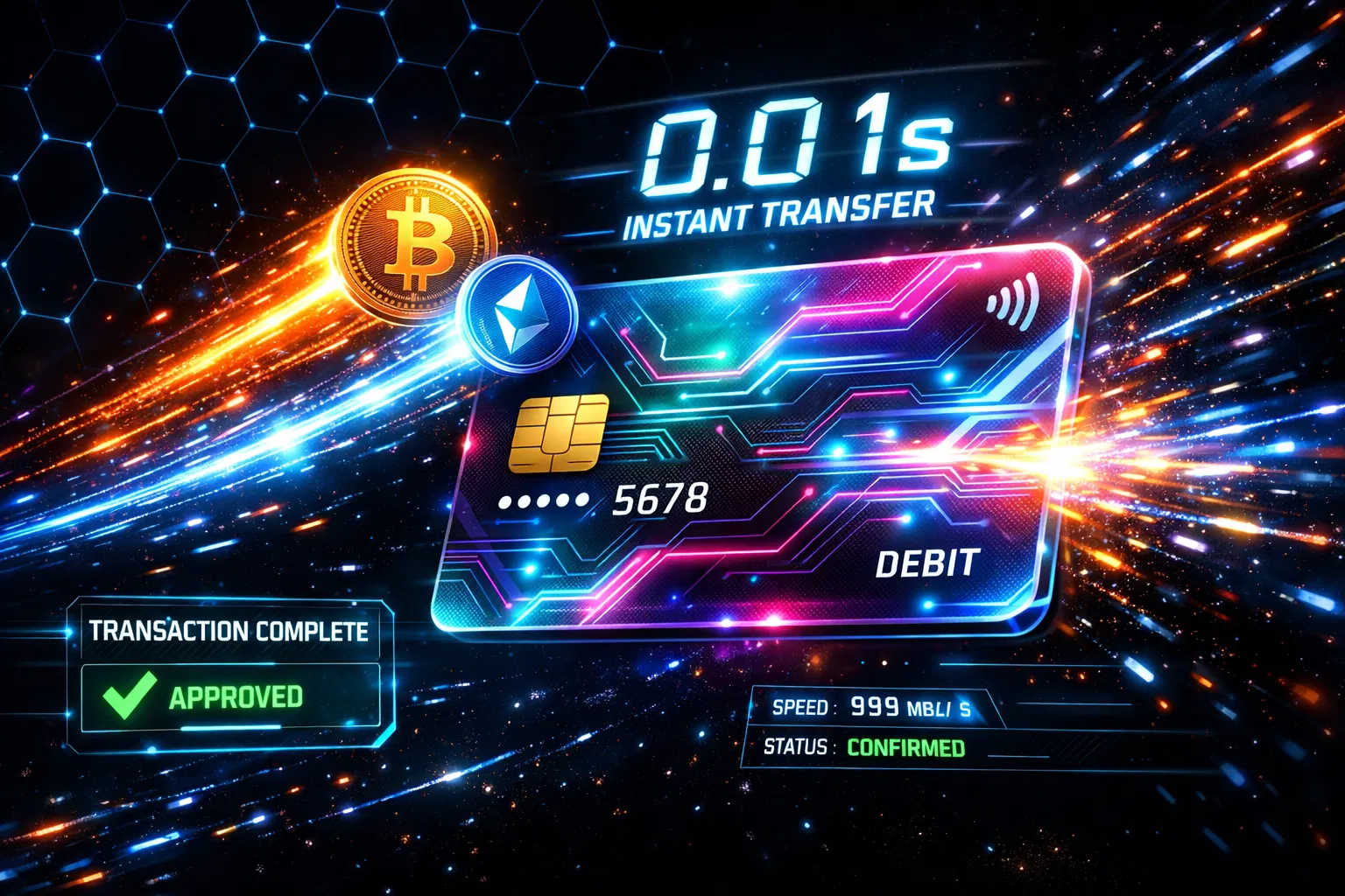 Spend crypto instantly