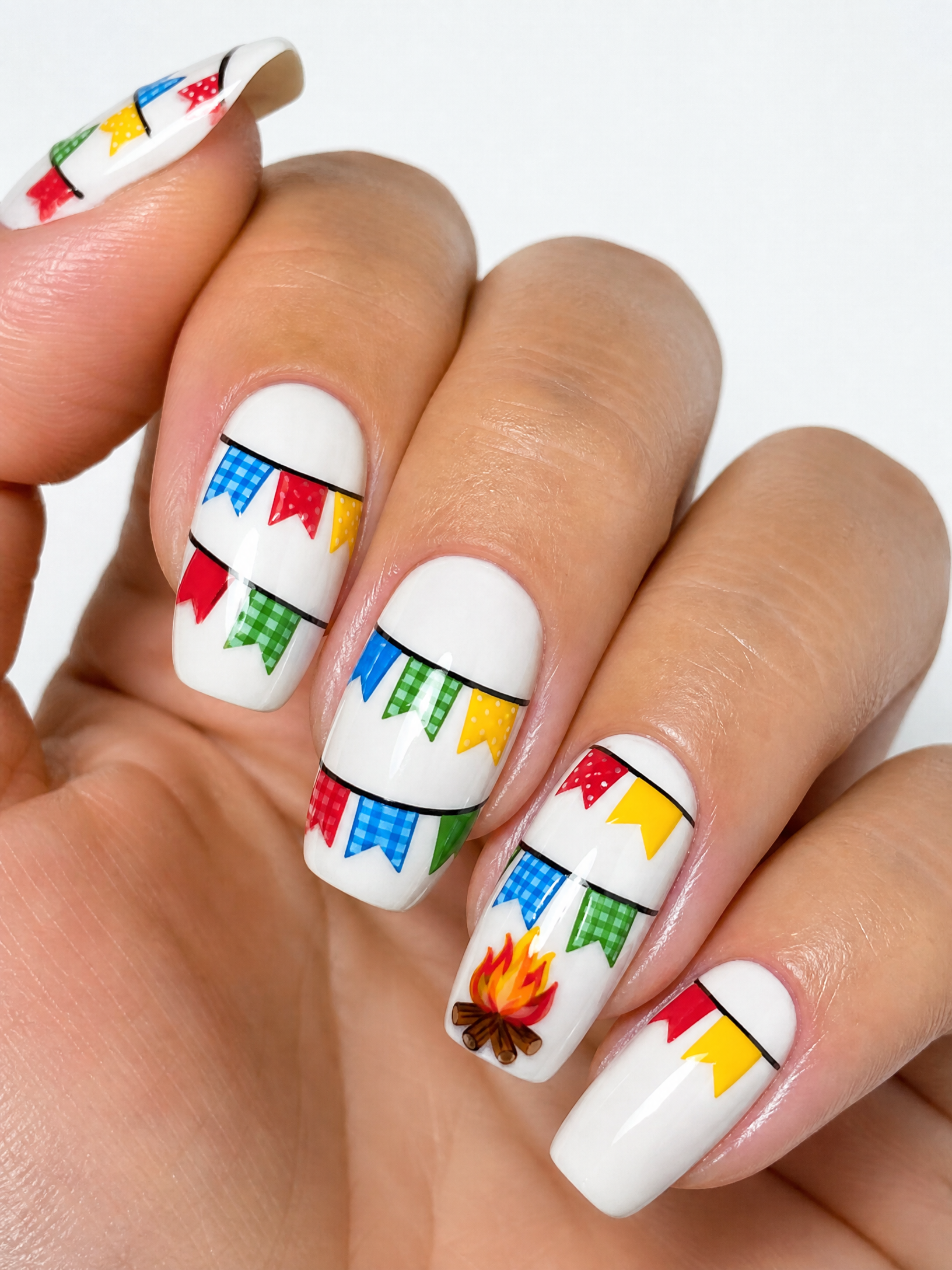 Unhas Juninas Bandeirinhas