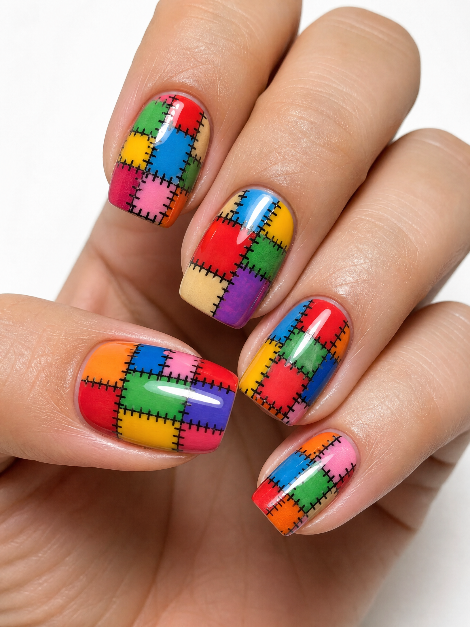 Unhas Juninas Retalhos