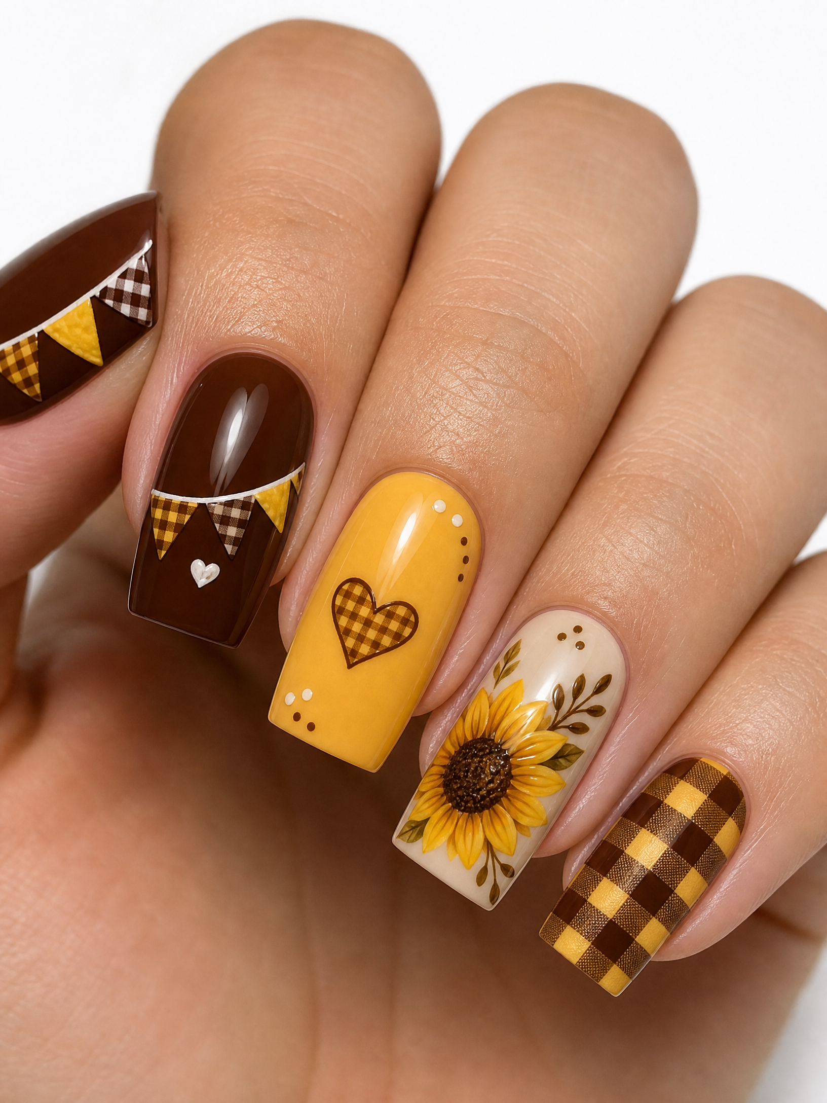 Unhas Juninas Girassol