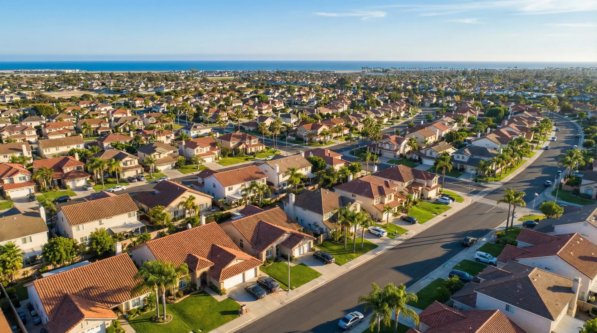 Aerial neighborhood view