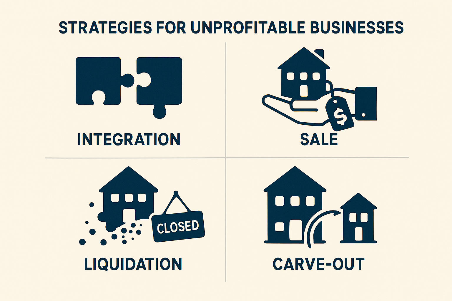 不採算事業の具体的な対策
