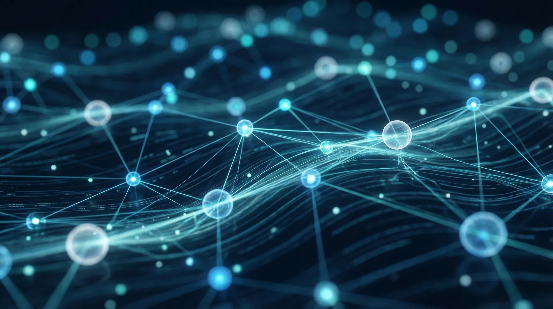 Futuristic digital landscape representing connectivity