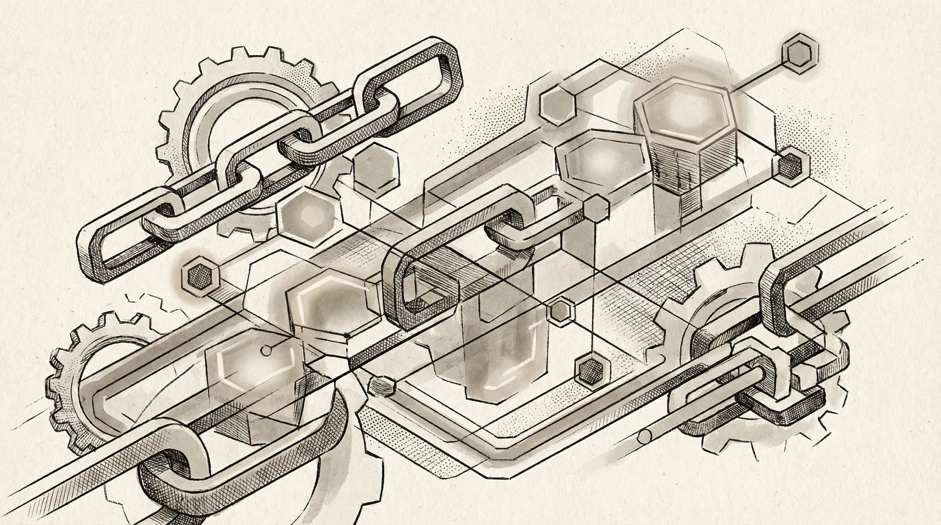 DeFi blockchain illustration