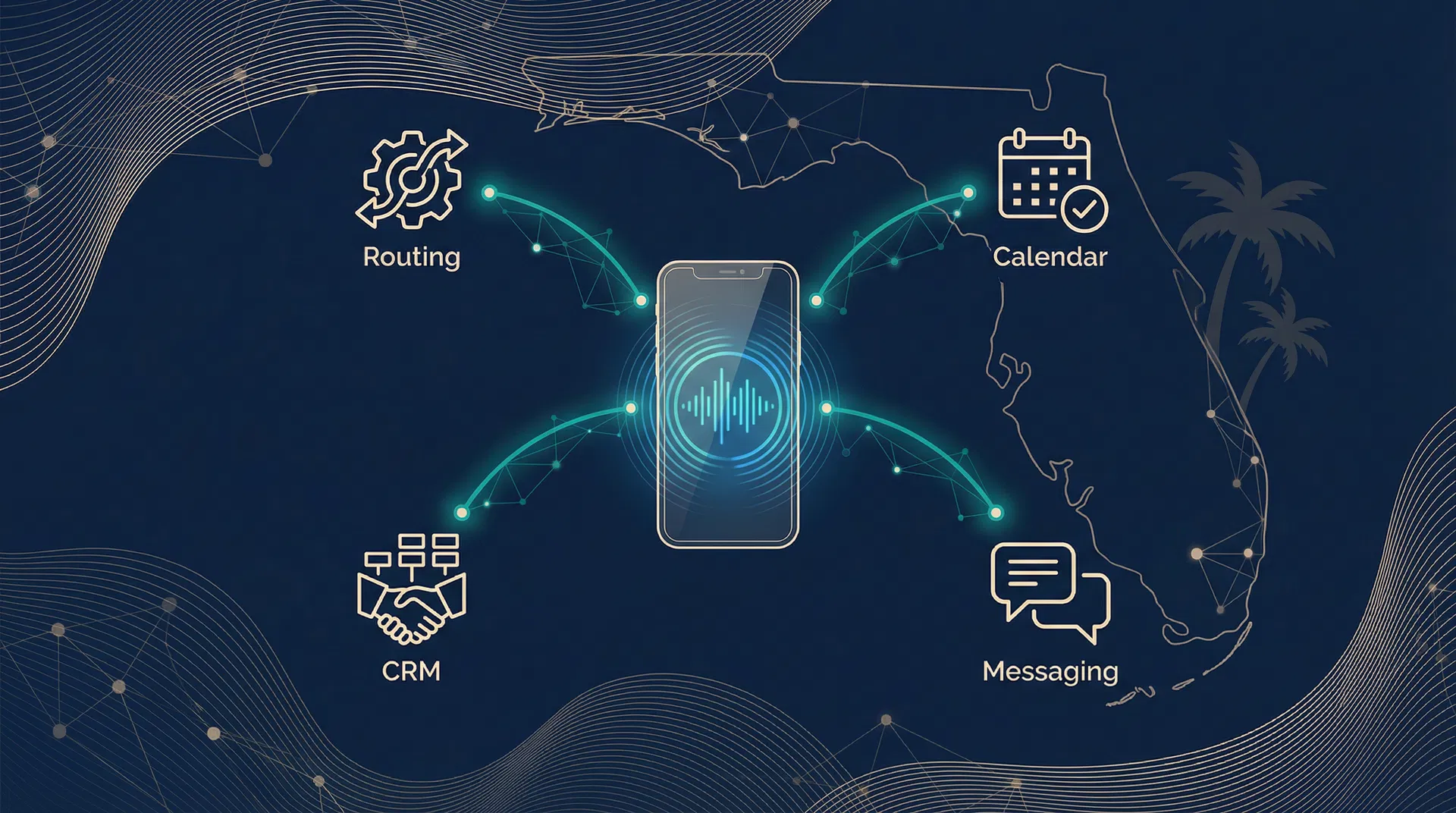 AI voice receptionist technology connecting businesses with customers