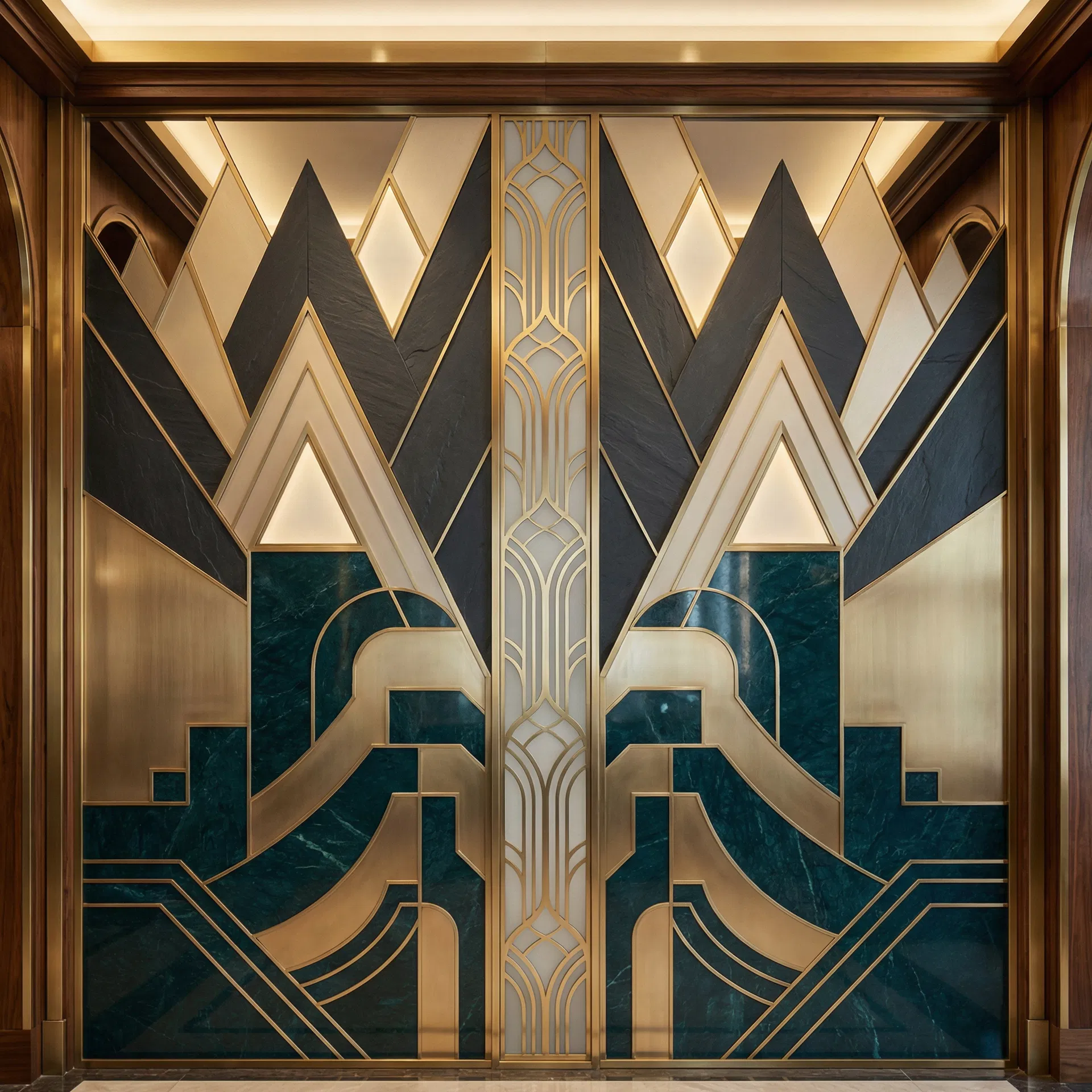 Ocean and Mountain Abstract