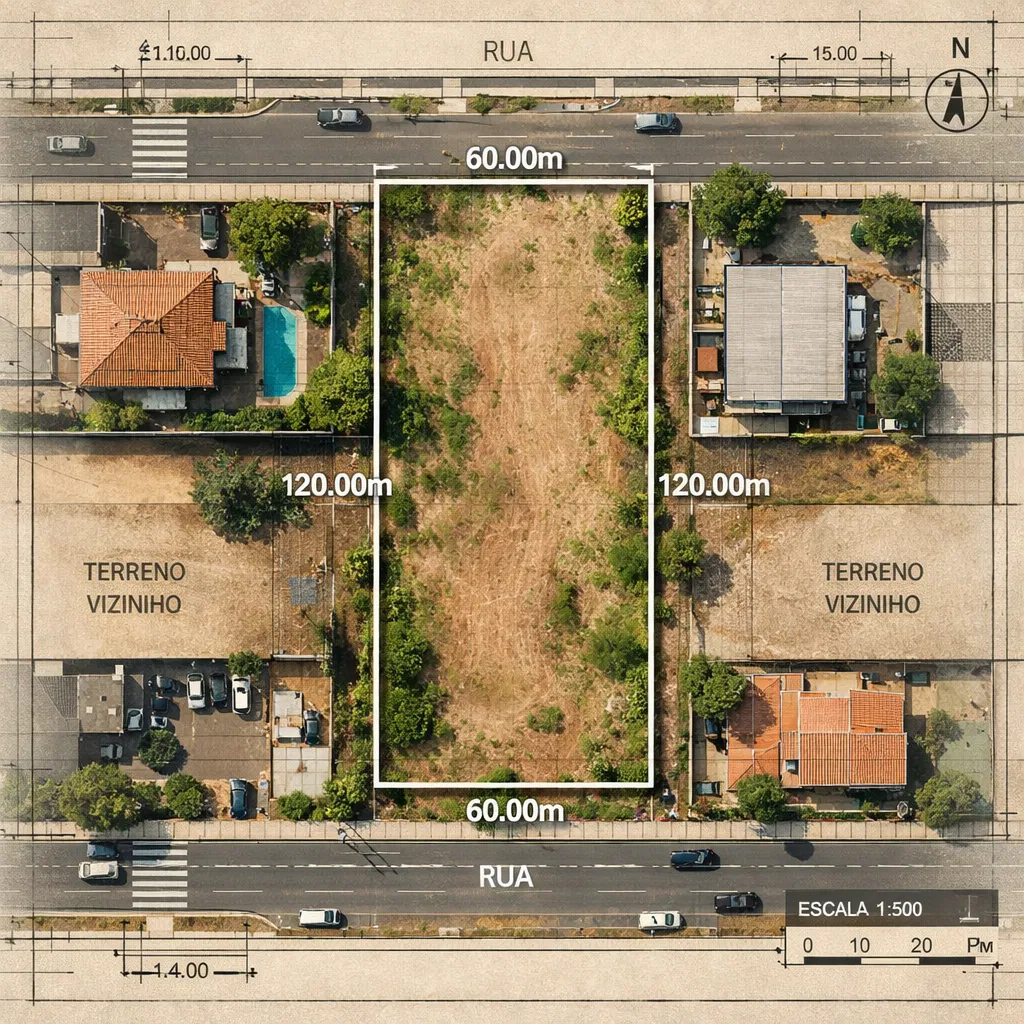 Vista aerea de lote