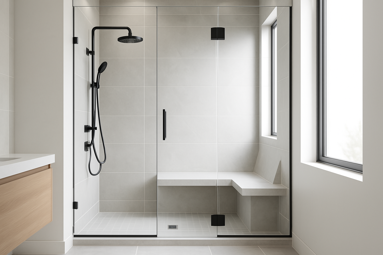 Modern Sitting Shower Bath