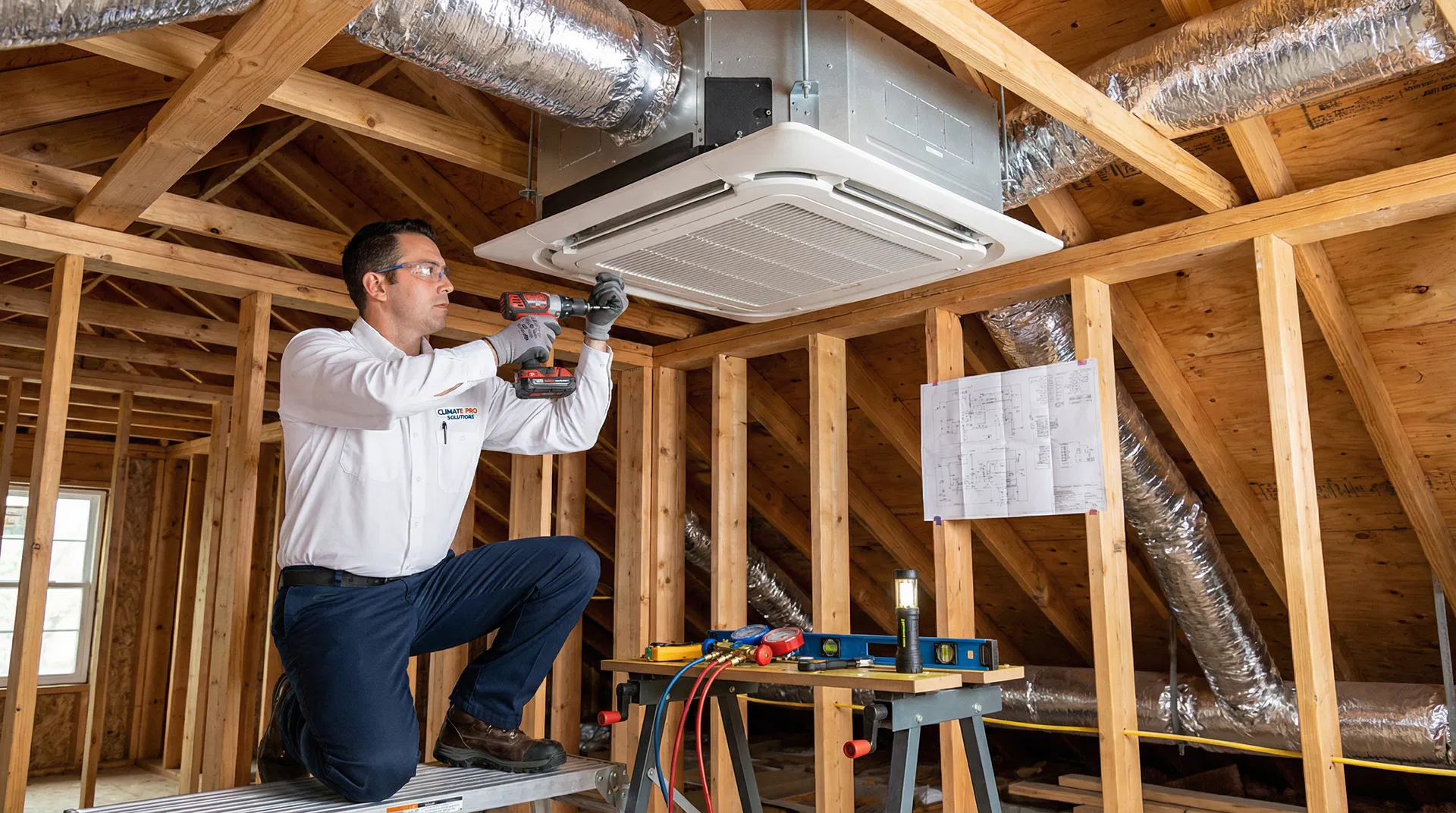 Ducted air conditioning installation