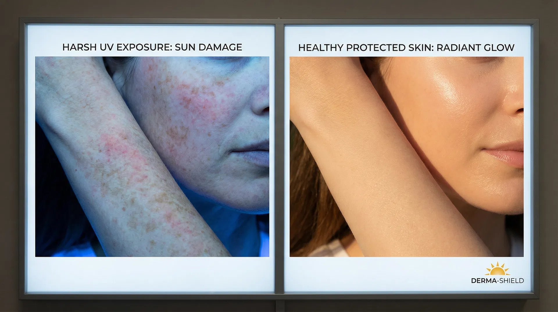 Sun damage comparison