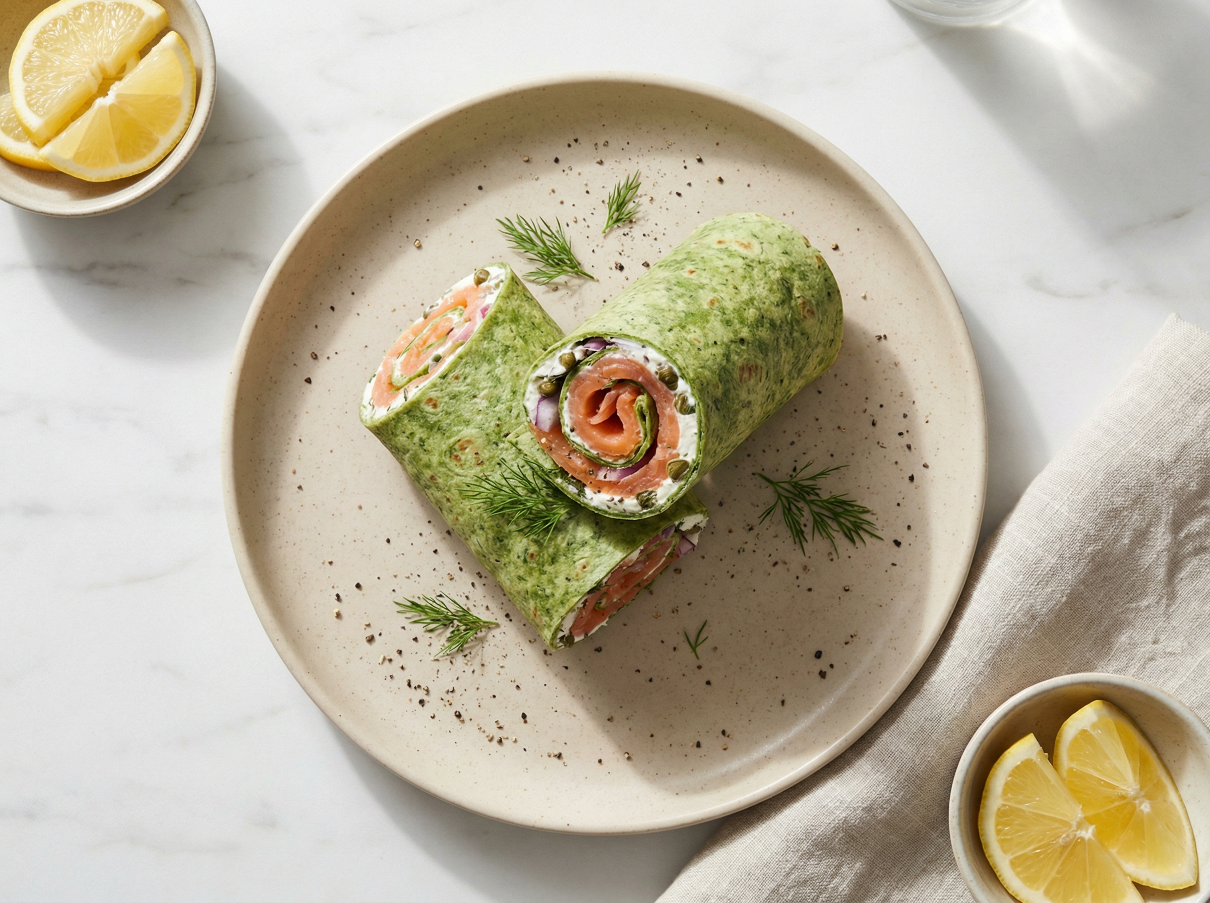 Smoked Salmon & Light Cream Cheese Wrap