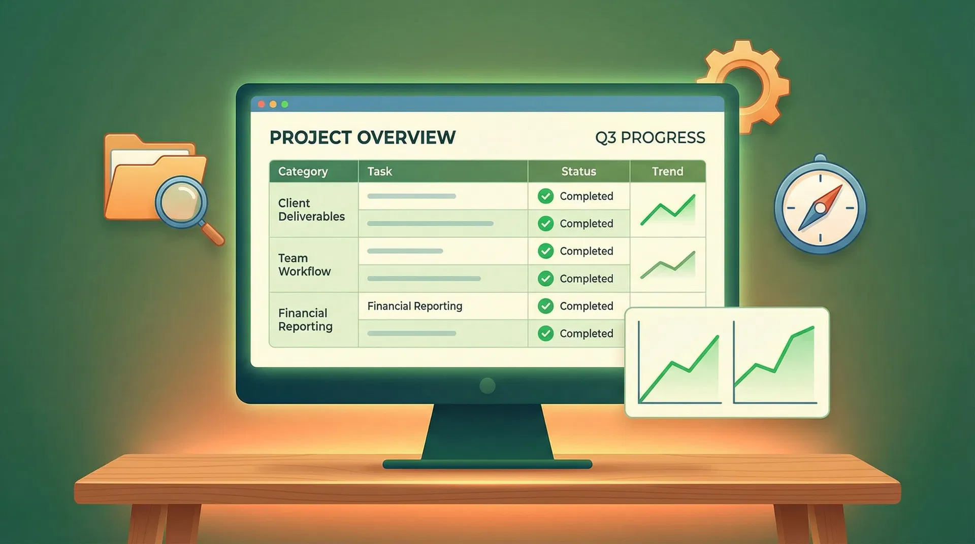 Solução: Planilha organizada