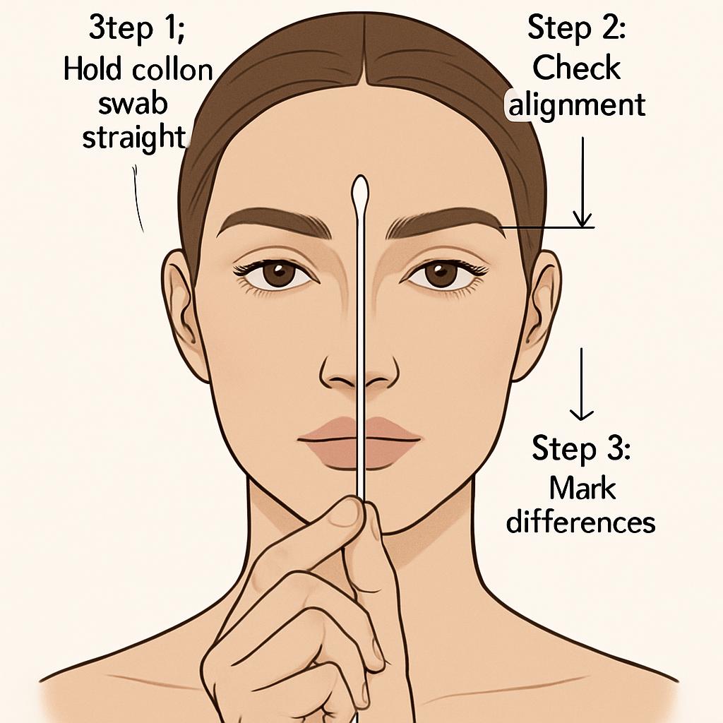 Eyebrow Symmetry Check Technique