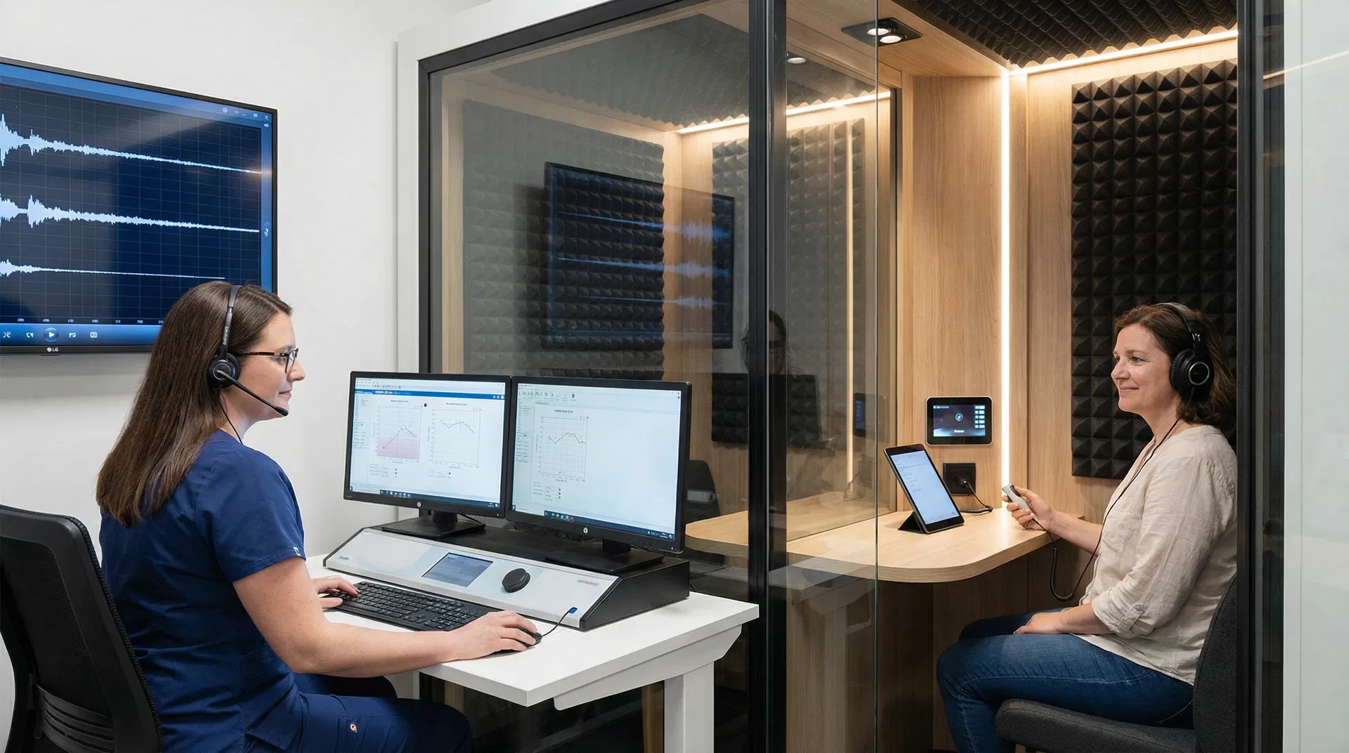 Teste de audição profissional