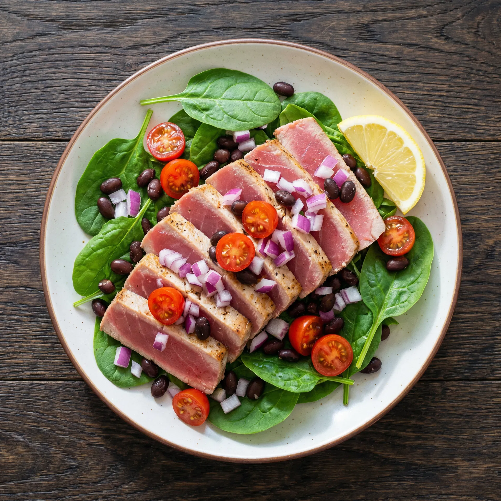 Seared Tuna Steak Salad — Lunch for Day 1