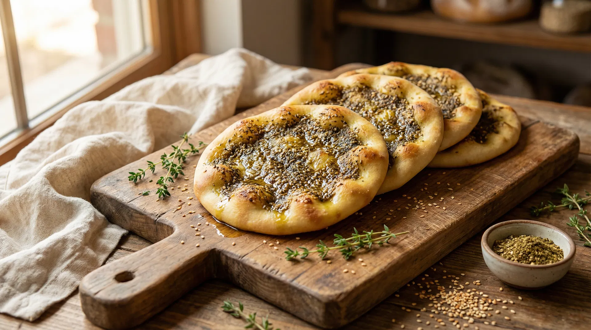 Frisch gebackenes Manaisch