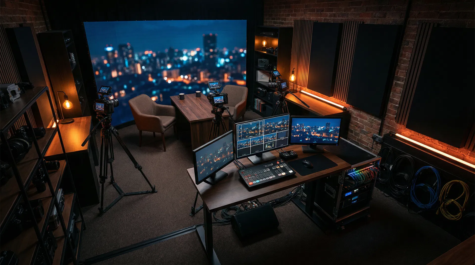AVP.Live Studio interior with professional video production equipment