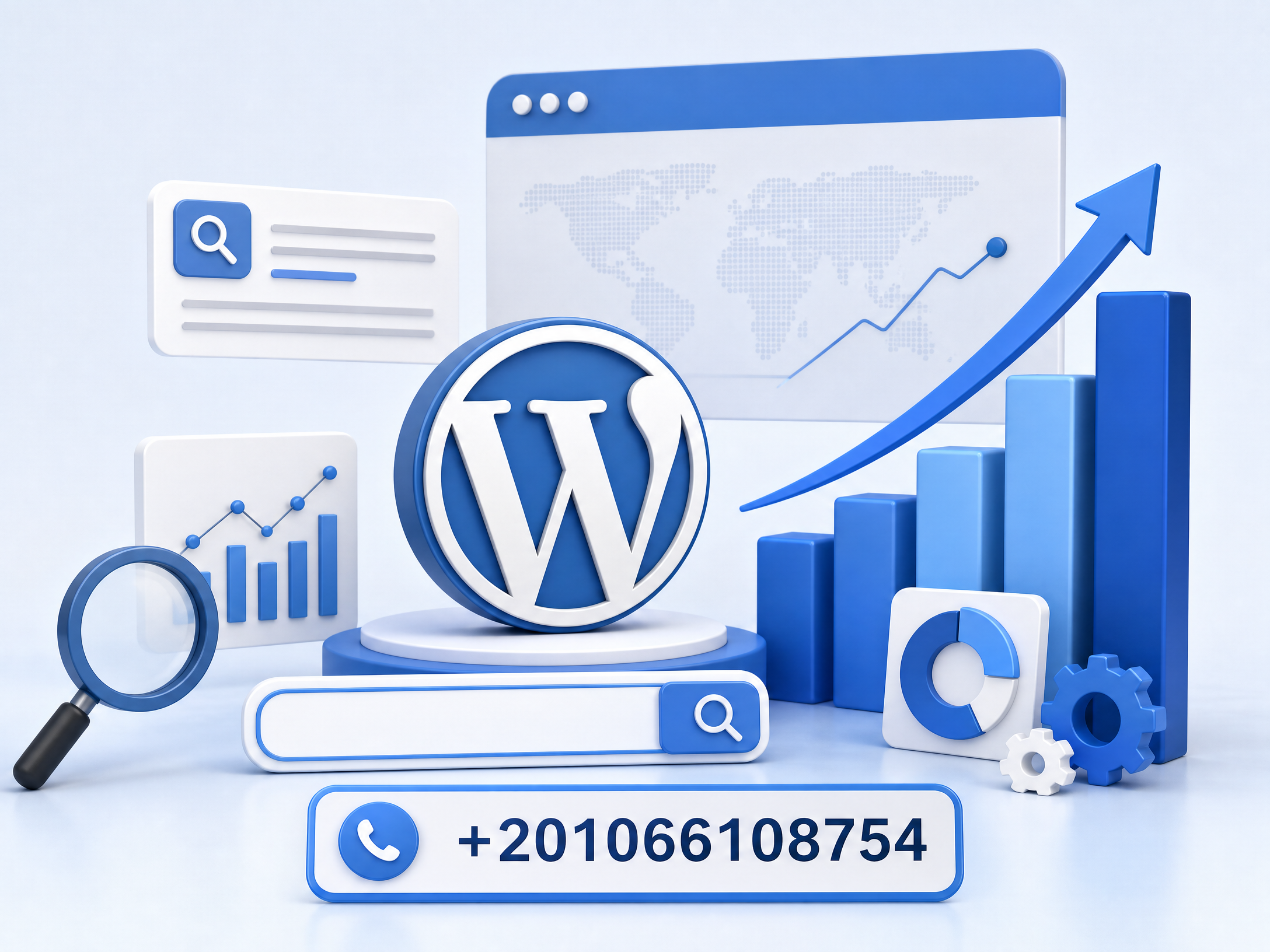 صورة توضيحية لـ SEO و WordPress