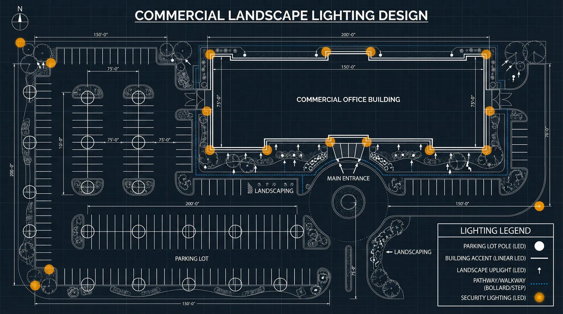 Commercial Landscape Lighting Blueprint