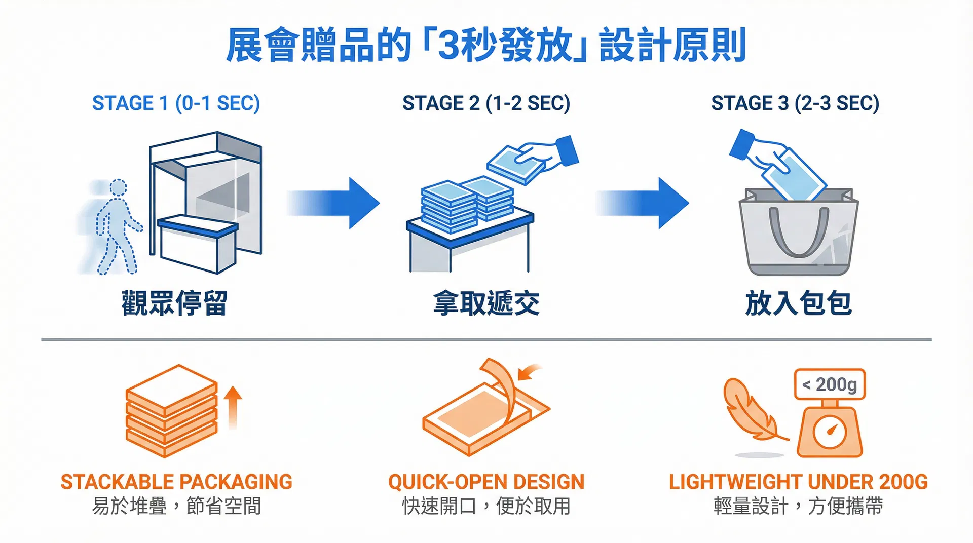 展會贈品的「3 秒發放」設計原則