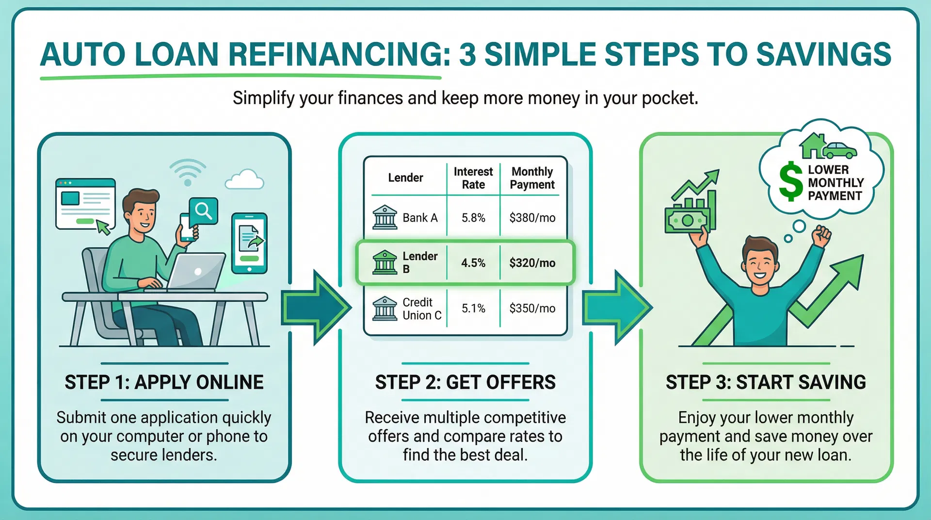 Refinancing steps