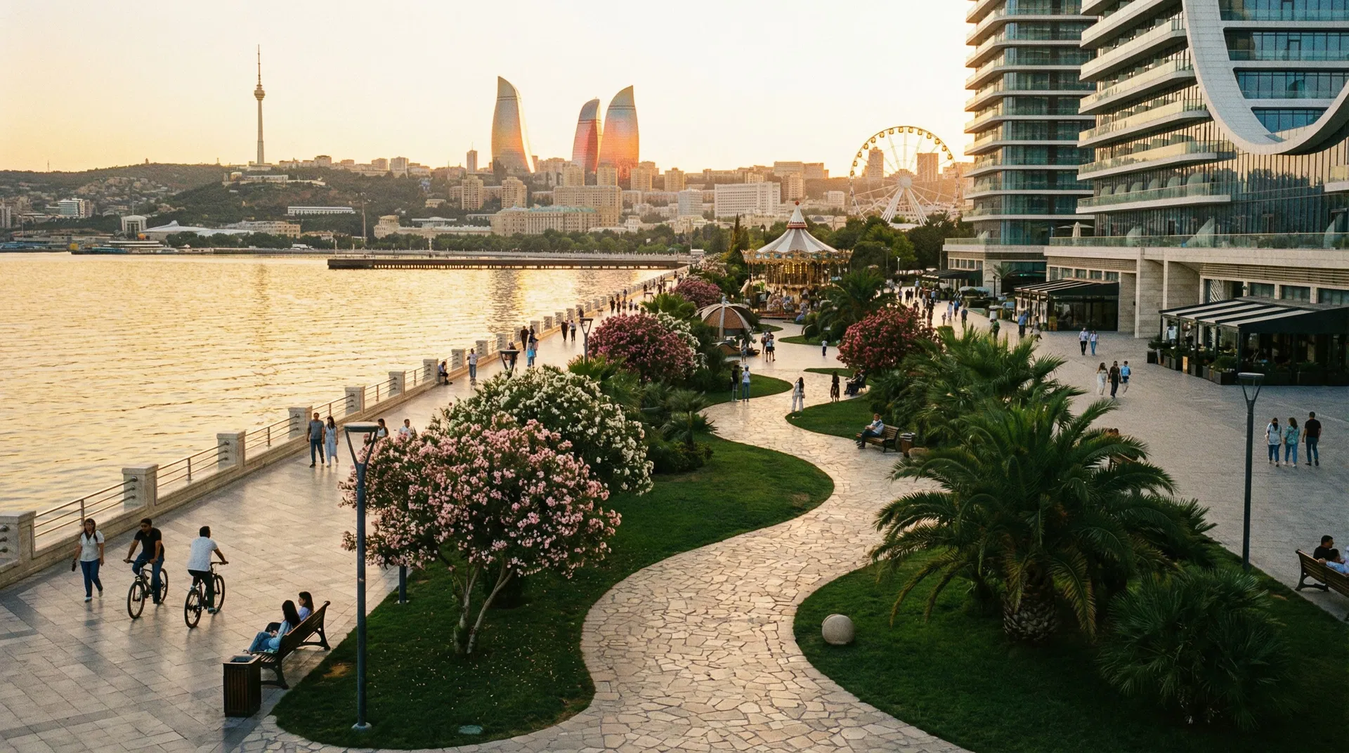 Baku Boulevard & Heydar Aliyev Center