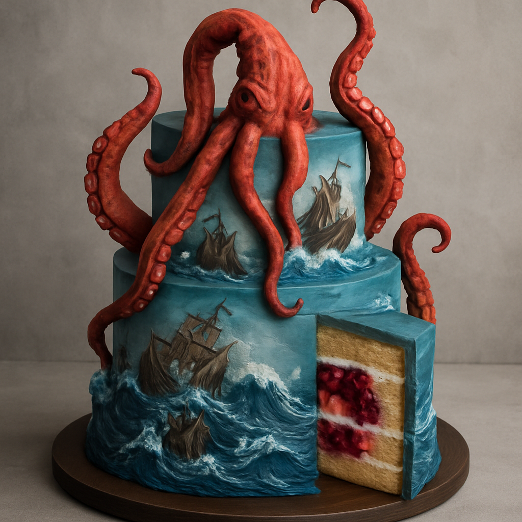 Bolo Pirata - O Kraken Gigante