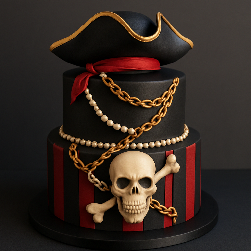 Bolo Pirata - O Chapéu do Capitão em 3D