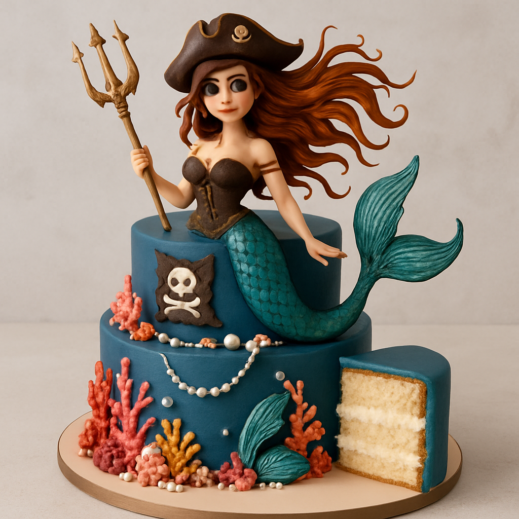 Bolo Pirata - A Sereia Pirata Encantadora