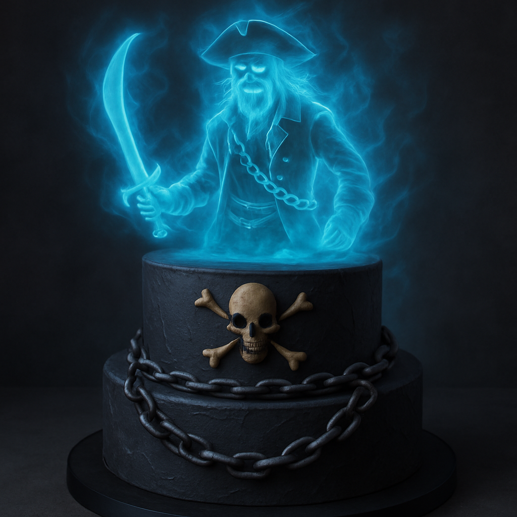 Bolo Pirata - O Capitão Fantasma Misterioso