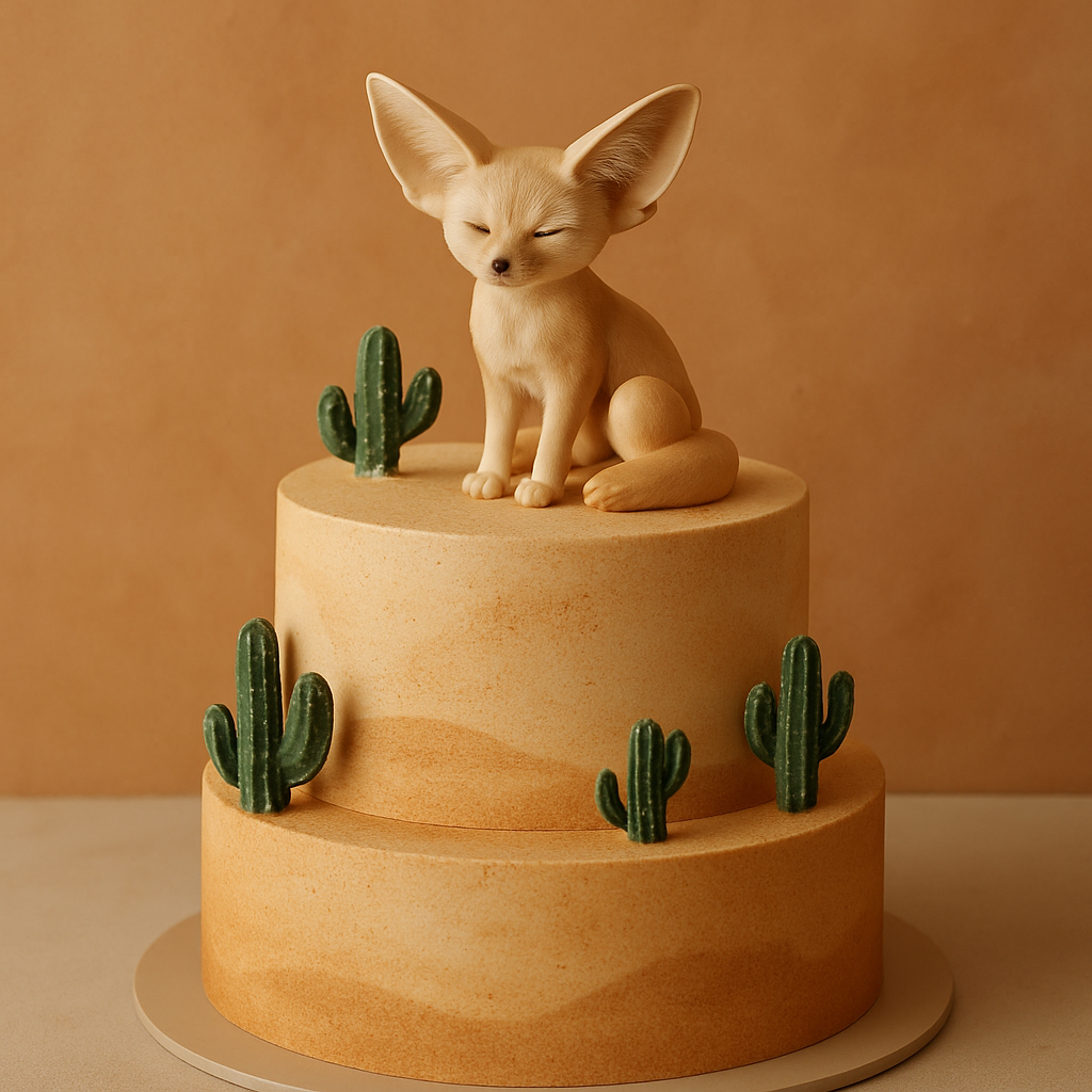 Bolo Animais Selvagens - O Deserto Elegante e Seus Habitantes