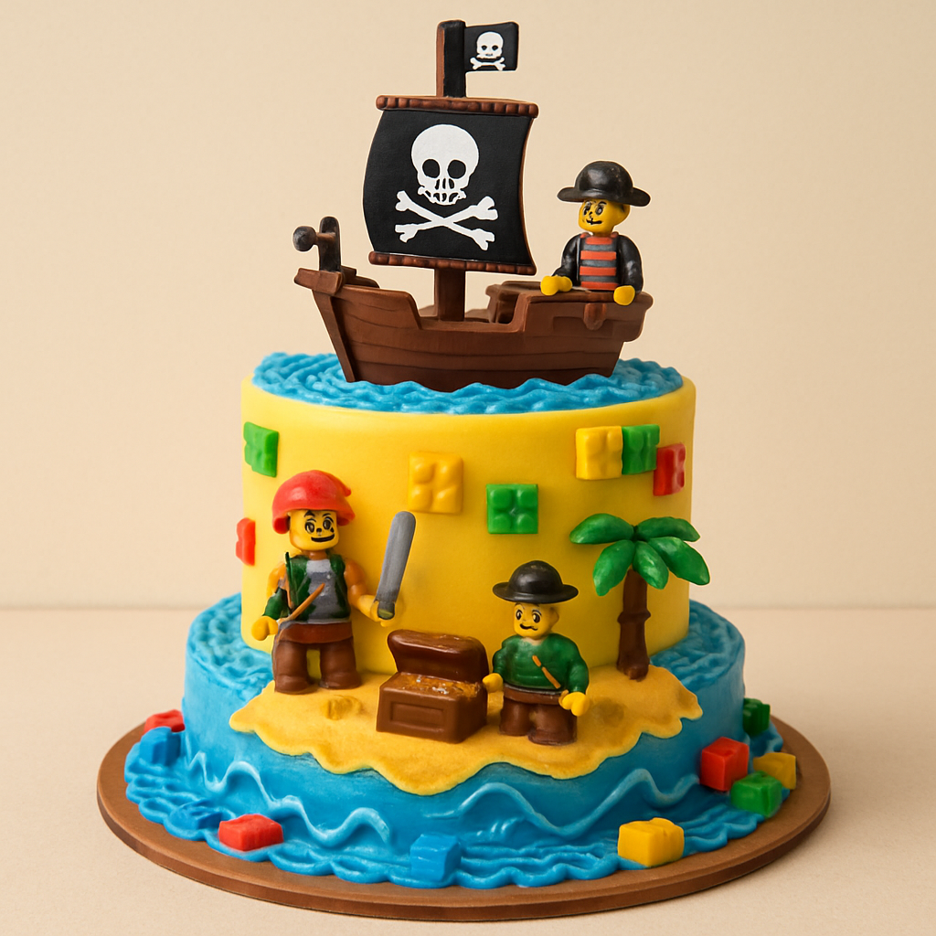 Bolo Lego - Ilha Pirata do Tesouro